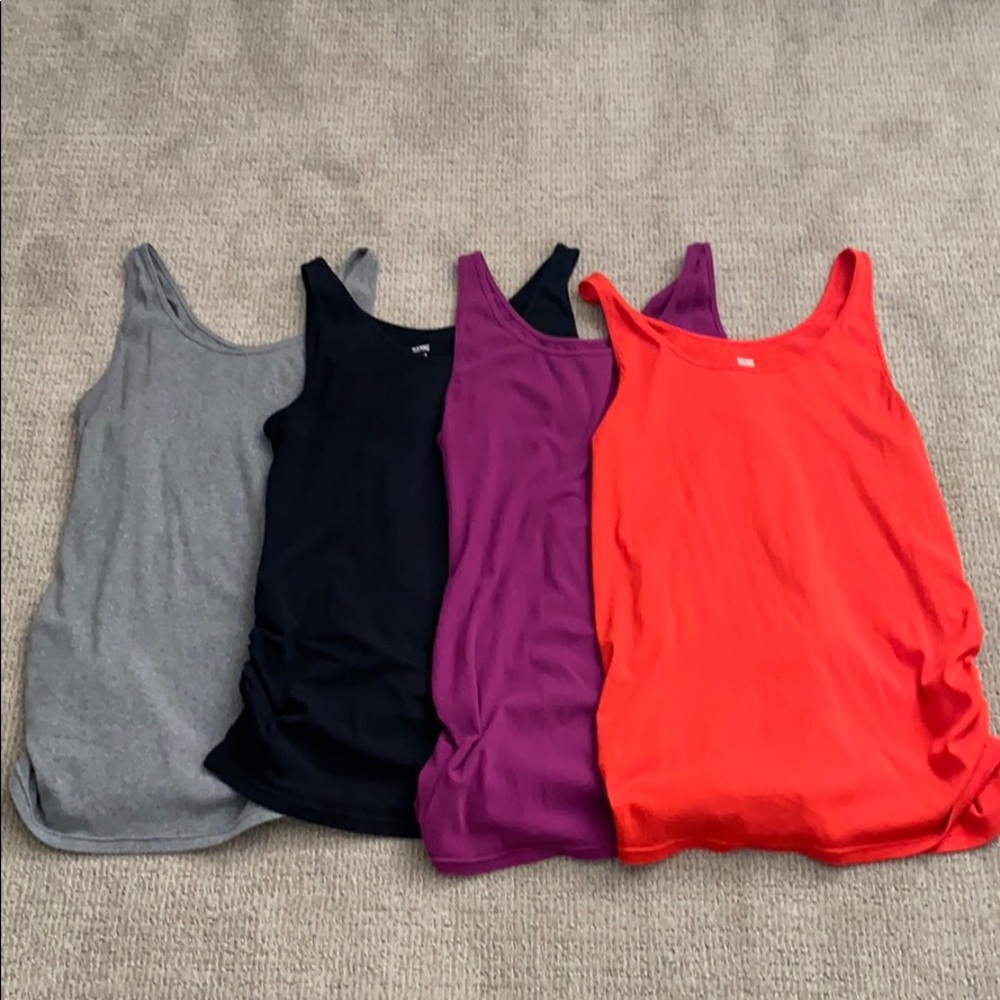 5 fitted maternity tank tops (various colors)